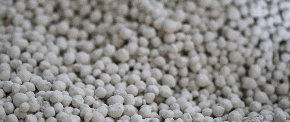 White granular lime treatment.